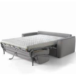 Sofá cama abierto con colchón de 140x190x15 cm