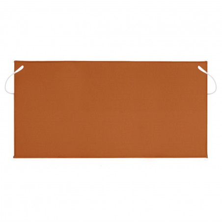 Cabecero tapizado en color Naranja, tejido Linetex. Serie A